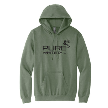Pure Whitetail Logo Hoodie - Military Green