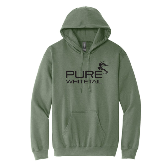 Pure Whitetail Logo Hoodie - Military Green