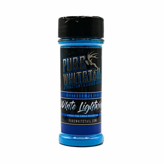 White Lightning Power Dust: Best Doe Estrous Powder for Whitetail Hunting