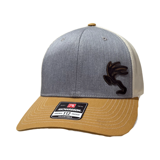 PW Buck Head Patch 112 Snapback - Gold/Grey/Tan