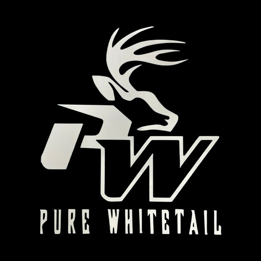 8” White Pure Whitetail Logo Sticker