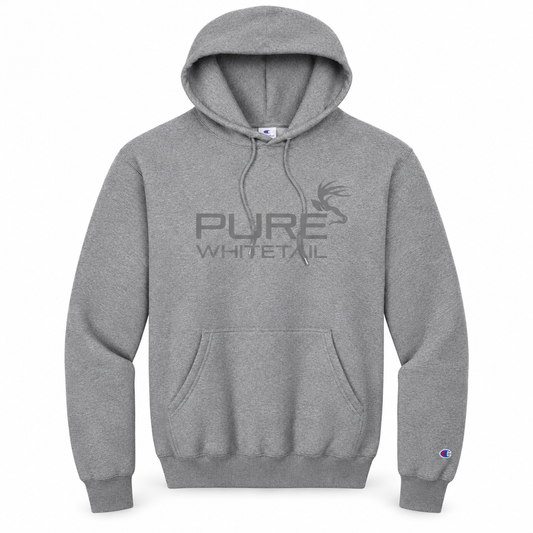 Pure Whitetail Logo Hoodie - Grey