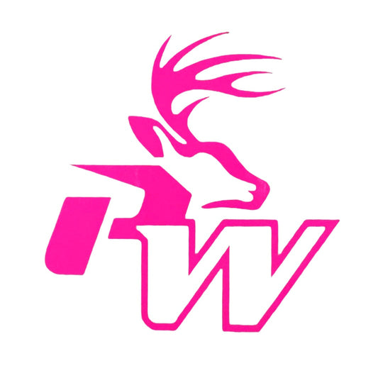 Pure Whitetail PINK Logo Sticker 4"