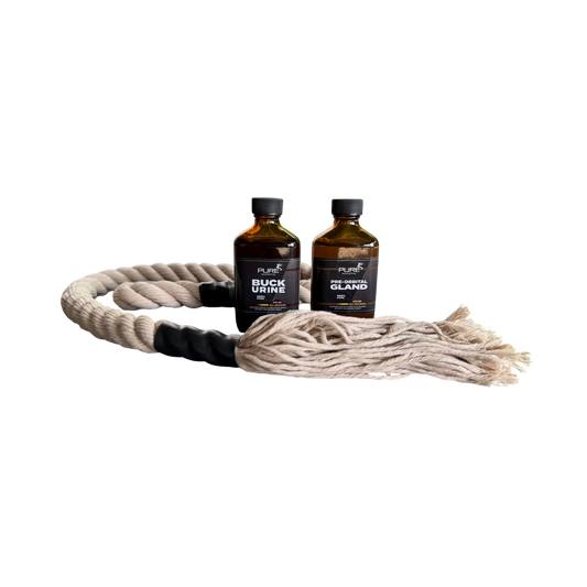 Josh's Mock Scrape Package #1 - PW Scrape Rope w/ Buck Urine and Preorbital Liquid