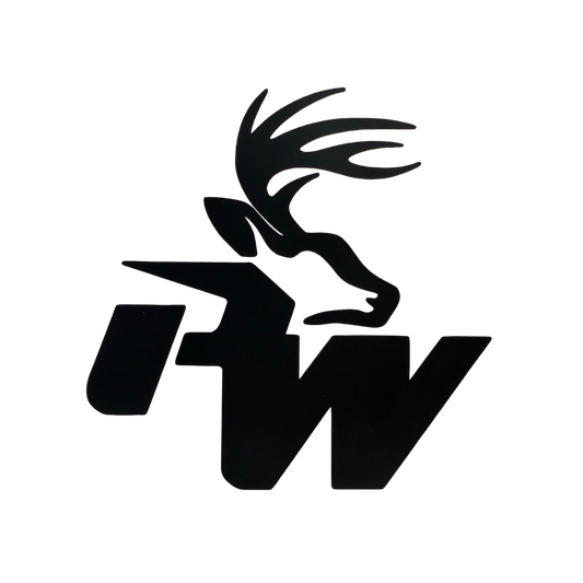 8” BLACK Pure Whitetail Logo Sticker