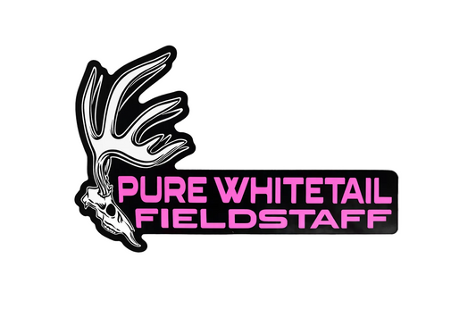 PINK Pure Whitetail Staff Sticker - 8" Wide