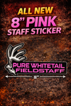 PINK Pure Whitetail Staff Sticker - 8" Wide