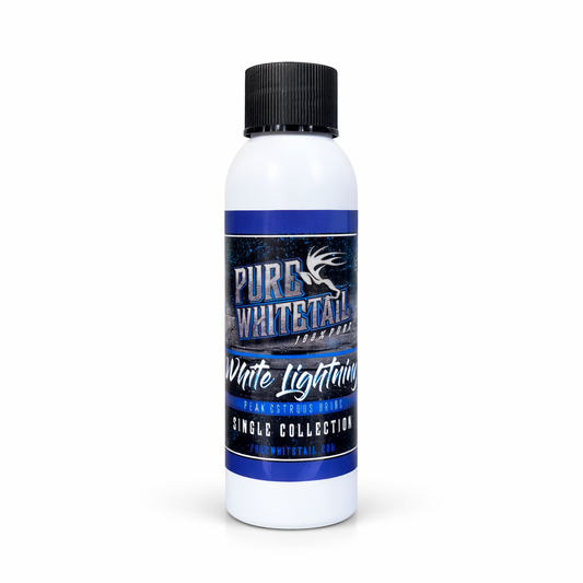 2oz White Lightning Peak Estrous | Premium Doe Estrous Scent for Serious Whitetail Hunters