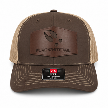 Pure Whitetail Buck Track Leather Patch - Brown/Tan