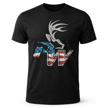 Pure Whitetail American Flag Logo