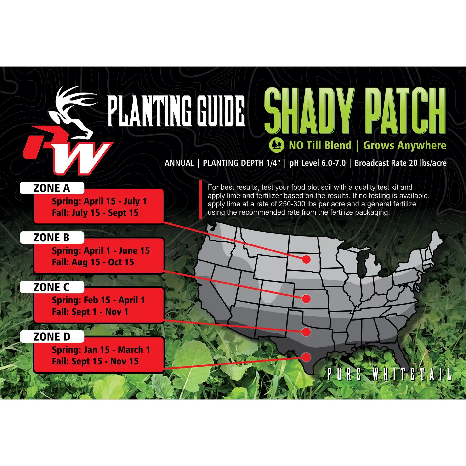 best food plot seed for fall planting Shady Patch: Best Food Plot Seeds for Deer – No-Till Blend - 1 Bag - 5lbs