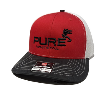 Pure Whitetail Red/White FlexFit Snapback